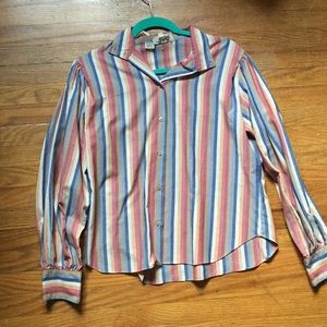 Stuart Lang Button-up Striped Shirt
